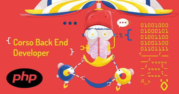 Banner promozionale del Corso Back end Developer PHP, firmato LABFORWEB